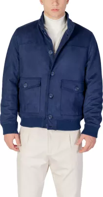 Jakne për meshkuj YOS Giubbino Suede 2751, blu e çelët