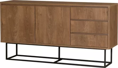 Set mobiljesh për dhomë dite, Skye Decor, Laxus Takım 6, ngjyrë arrë dhe e zezë