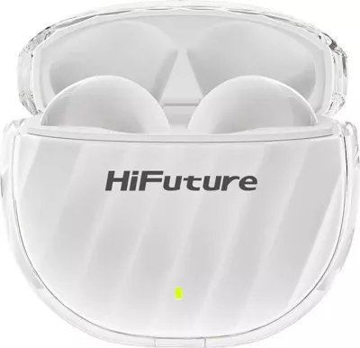 Kufje TWS HiFuture FlyBuds 3, të bardha, me kuti karikimi