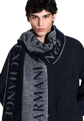 Shall për meshkuj Armani Exchange XM001715 AF17471, gri-blu