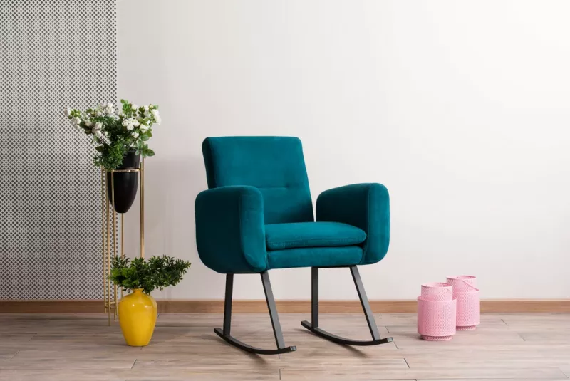 Karrige lëkundëse Atelier del Sofa, Kono, ngjyrë jeshile petrol