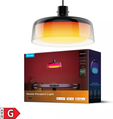 Llambë varëse smart Govee RGBICWW, RGBIC 360°, 2700-6500K, CRI95, e zezë