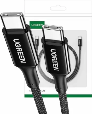 Kabl USB-C në USB-C Ugreen 20478 0.5 m 100W 5A e zezë