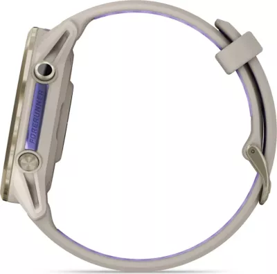 Smartwatch Garmin Forerunner® 970 Soft Gold Titanium (French Gray Case, French Gray/Translucent Indigo Strap)