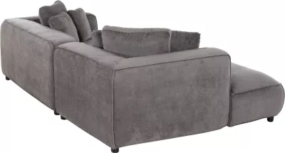 Divan qoshe i majtë, 3-vendësh, GRACE, FH3280.03L, ngjyrë gri, 252x105-160x70-90H cm