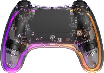 Gamepad CANYON Brighter GPW-04, wireless me dongle, 800 mAh, RGB, Crystal transparente
