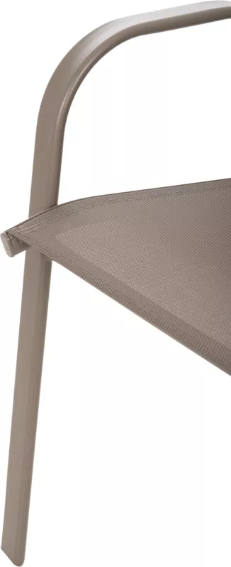 Karrige e jashtme LEON FH5000.04 kornizë metali ngjyrë shampanjë - tekstilene ngjyrë shampanjë 54x70x93H cm