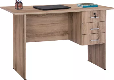 Tavolinë melamine për zyre me 3 sirtarë FH2268.02, ngjyrë gri, 120x60x75 cm