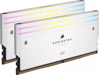 RAM Memorje Corsair Dominator Titanium RGB 64GB (2x32GB) DDR5 6000MHz, e bardhë