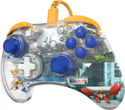 Kontroller me kabllo PDP REALMZ Tails Seaside Hill Zone për Nintendo Switch, transparent