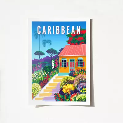Poster A4, Caribbean, 1998, shumëngjyrësh