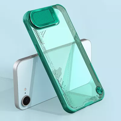 Mbështjellës Nillkin Iceblade Prop për iPhone 16e, me kapak kamere dhe stand, Gjelbër