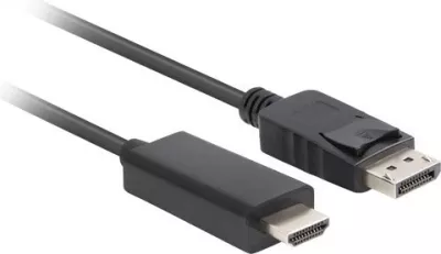 Kabllo HDMI në DisplayPort, Lanberg, i zi