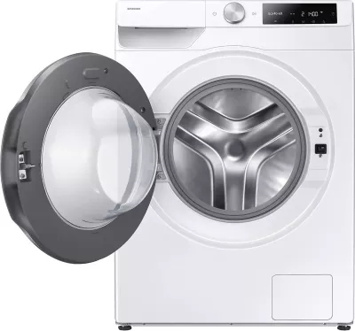 Lavatrice Samsung WW90DG6U8FLEU4 9 kg 1400 rpm klasë A Wi‑Fi AI Ecobubble, e bardhë derë e zezë