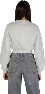 Duks për femra Tommy Hilfiger Jeans TJW CRP S-FLAG CREW DW0DW21831, krem [Madhësia: M]