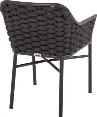 Karrige alumini me litar, ngjyrë gri, FH5858.01, 56x58x76 cm