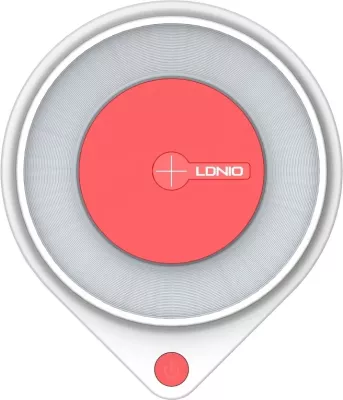 Karikues wireless i shpejtë LDNIO AW001 10W me dritë LED, bardhë/kuqe