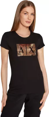 Maicë për femra Armani Exchange 8NYTDL YJ73Z, e zezë [Madhësia: S]