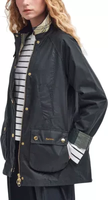 Jakne për femra Barbour Modern Beadnell Wax LWX1402, kafe e errët [Madhësia: 10]