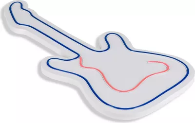 Dritë dekorative LED në formë kitare, plastikë, ngjyrë kaltër-rozë