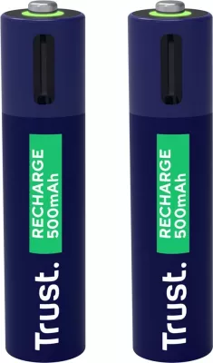 Bateri të rikarikueshme Trust 25585 AAA, 500 mAh, Jeshile, 2 copë