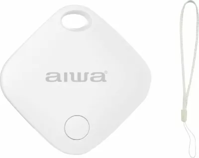 Gjurmues Bluetooth Aiwa AT-ITAG100, kompatibil me Apple Find My, bateri CR2032, i bardhë, me rrip