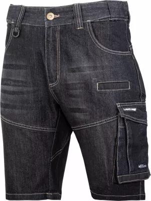 Pantallona të shkurtra xhinse pune LAHTI PRO L4070802, M, slim fit, 12 xhepa, blu e errët