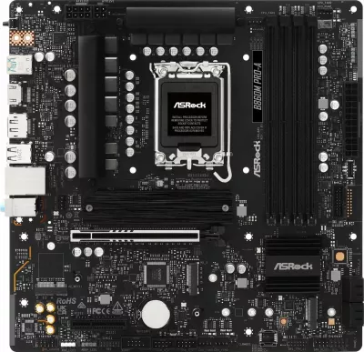 Pllakë amë ASRock B860M Pro-A Micro ATX, DDR5, 256GB, 2.5Gb LAN, USB-C 20Gbps, 2x SATA kabllo