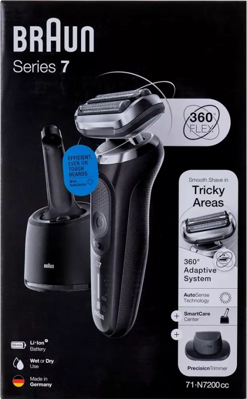 Makinë rroje Braun Series 7 71-N7200cc, Wet & Dry, e zezë