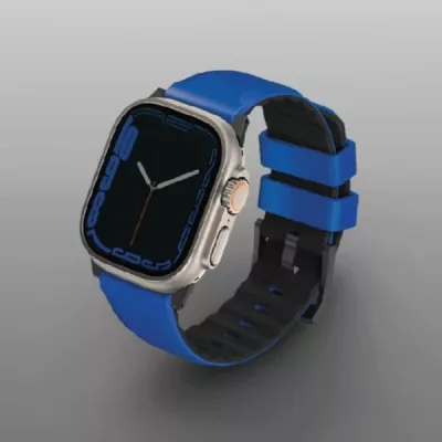 Rrip silikoni UNIQ Linus Airosoft për Apple Watch 42/44/45/49mm, Blu