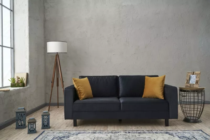 Divan dy-vendësh Atelier del Sofa, kadife Kale, antracit