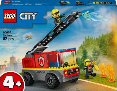 Set LEGO City Fire Truck with Ladder 60463, 82 copë, e kuqe