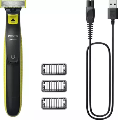 Makinë rroje për meshkuj Philips OneBlade, USB-A, e zezë e gjelbër