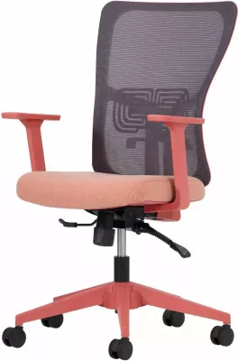 Karrige zyre Skye Decor, mbështetje mesit, 108 cm, ngjyrë salmon