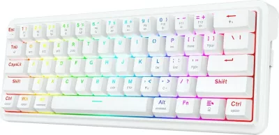 Tastierë mekanike Redragon Draconic V2 K730W-RGB-PRO, 60%, RGB, wireless/wired, e bardhë