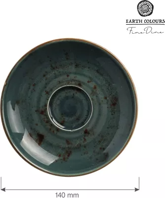 Pjatëz kafeje Fine Dine Arando 140 mm porcelan set 6 copë Gri