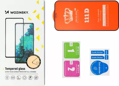 Xham i temperuar Wozinsky Full Glue për iPhone 15, 2 copë, me kornizë të zezë