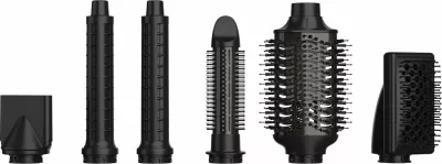 Tharëse flokësh me stilues Revamp Dynamic Radiance Pro DR-2850GD, 6 aksesorë, jonike, 110000 RPM, rozë e artë, set