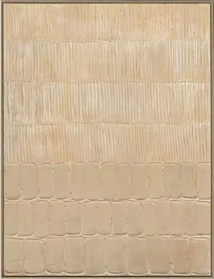 Pikturë dekorative ZEB, kanavacë, dru natyral, bezhë, 90x120x5cm