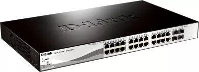 Switch D-Link DGS-1210-28P, Managed, L2, Gigabit Ethernet, PoE, Rack 1U