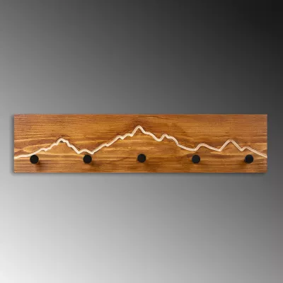 Varëse muri prej druri, motiv mali, Wallity, ngjyrë arre/natyrale, Mountain 2