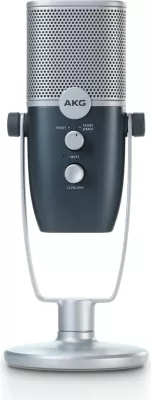 Mikrofon AKG Ara, USB kondensator profesional, blu-argjendtë