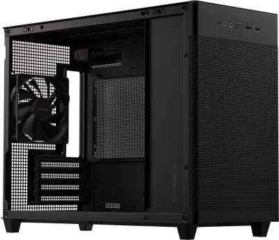 Kasë ASUS AP201 PRIME TG Mini Tower e Zezë