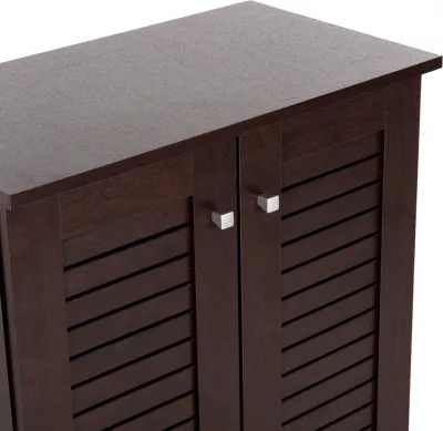 Dollap këpucësh PROLLY FH9608.01 melaminë ngjyrë wenge-2 dyer-4 rafte 60x34x88Hcm