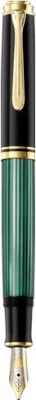 Stilolaps Pelikan Souverän 600, ari/rhodium, Extra Fine, i zi/jeshil