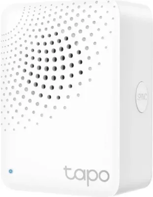 Smart hub TP-Link Tapo H100 alarm 90 dB lidhje me konsum të ulët deri 64 pajisje e bardhë