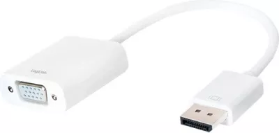 Adaptori Logilink, DisplayPort në VGA, i bardhë