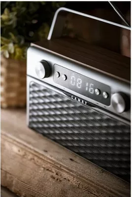 Radio portativ CAMRY CR1183 Bluetooth 5.0 FM USB AUX microSD me bateri 2600mAh, ngjyrë dru/kafe