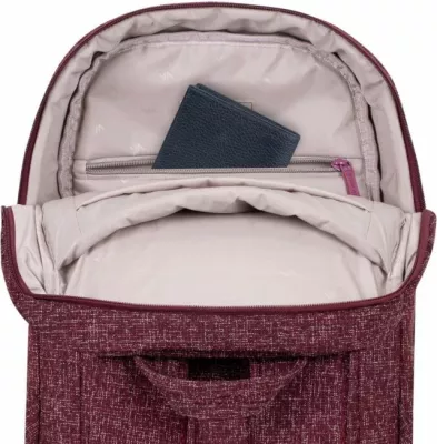 çantë shpine për laptop RIVACASE 7923, 13.3\", waterproof tweed, e kuqe