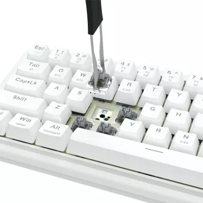 Tastierë mekanike Redragon Draconic V2 K730W-RGB-PRO, 60%, RGB, wireless/wired, e bardhë